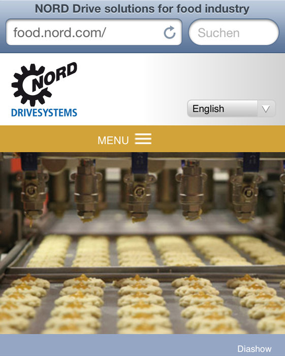Microsite food.nord.com is optimized for mobile devices